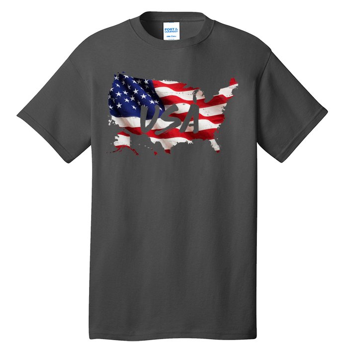 USA Country Flag Tall T-Shirt