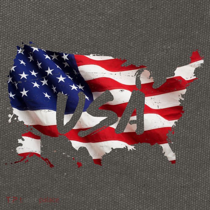 USA Country Flag Cotton Canvas Backpack