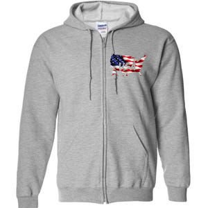 USA Country Flag Full Zip Hoodie