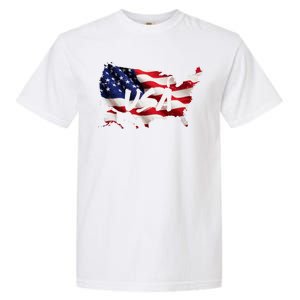 USA Country Flag Garment-Dyed Heavyweight T-Shirt