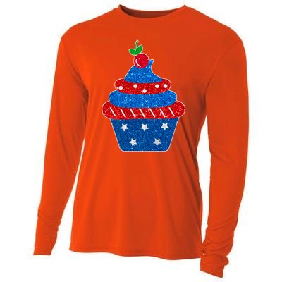 USA Cupcake Cherry On Top Cooling Performance Long Sleeve Crew