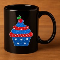 USA Cupcake Cherry On Top 11oz C Handle Ceramic Mug