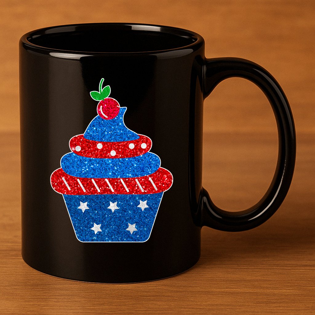 USA Cupcake Cherry On Top 11oz C Handle Ceramic Mug