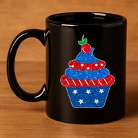 USA Cupcake Cherry On Top 11oz C Handle Ceramic Mug