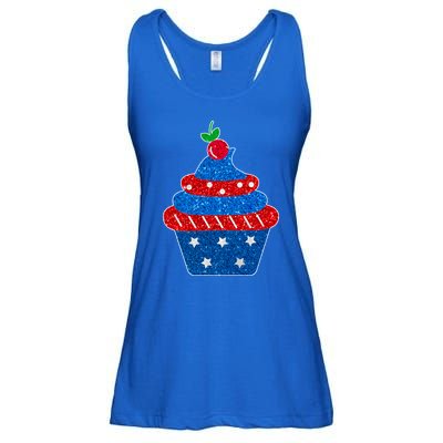 USA Cupcake Cherry On Top Ladies Essential Flowy Tank