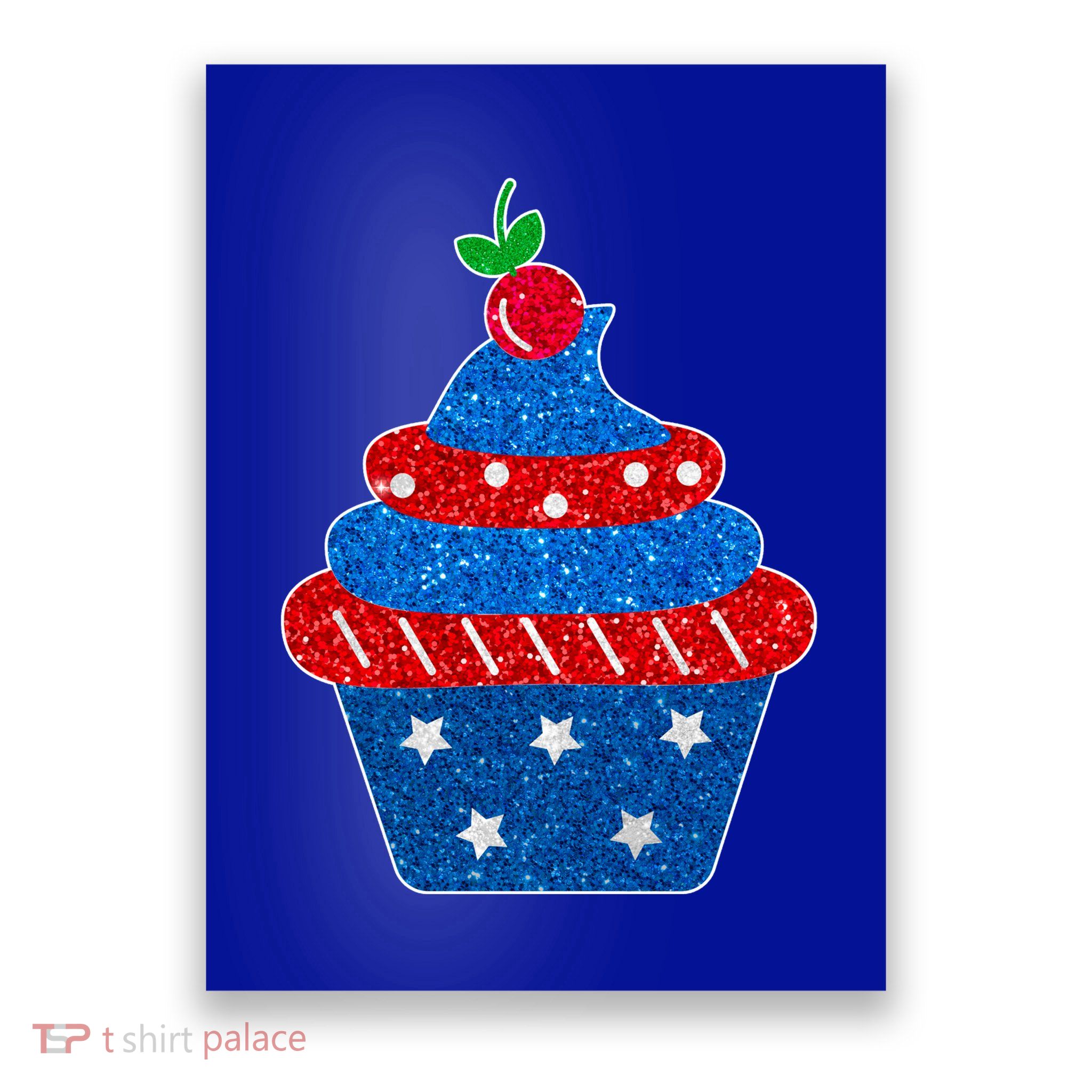 USA Cupcake Cherry On Top Poster