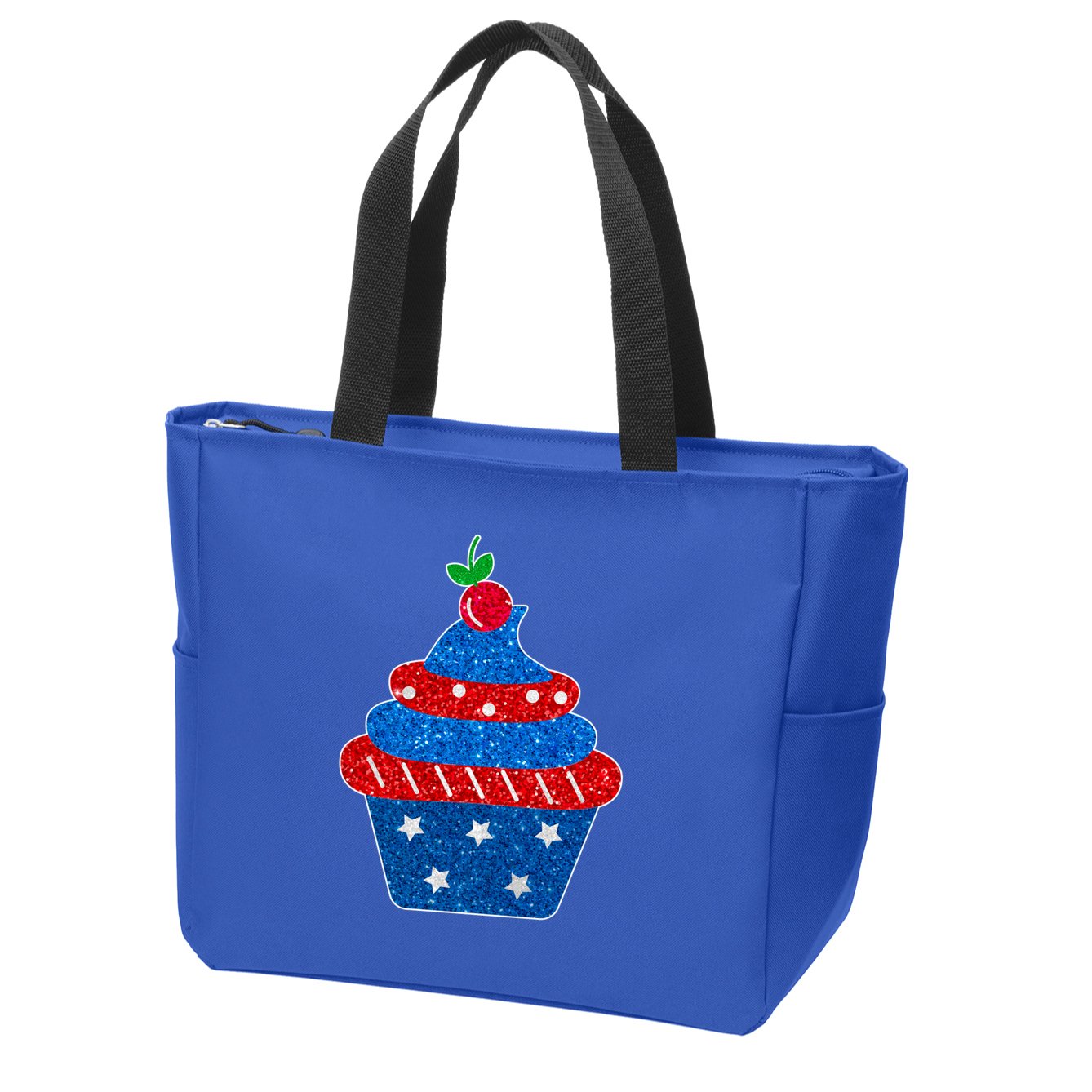 USA Cupcake Cherry On Top Zip Tote Bag