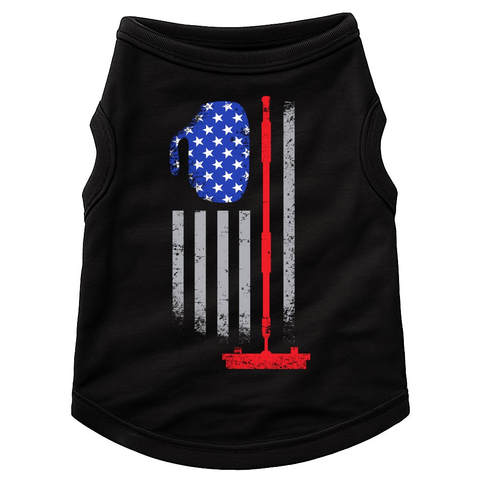 USA Curling Flag Doggie Tank