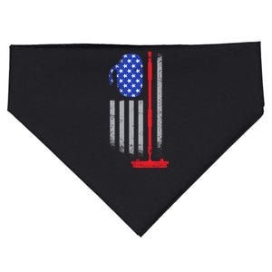 USA Curling Flag USA-Made Doggie Bandana