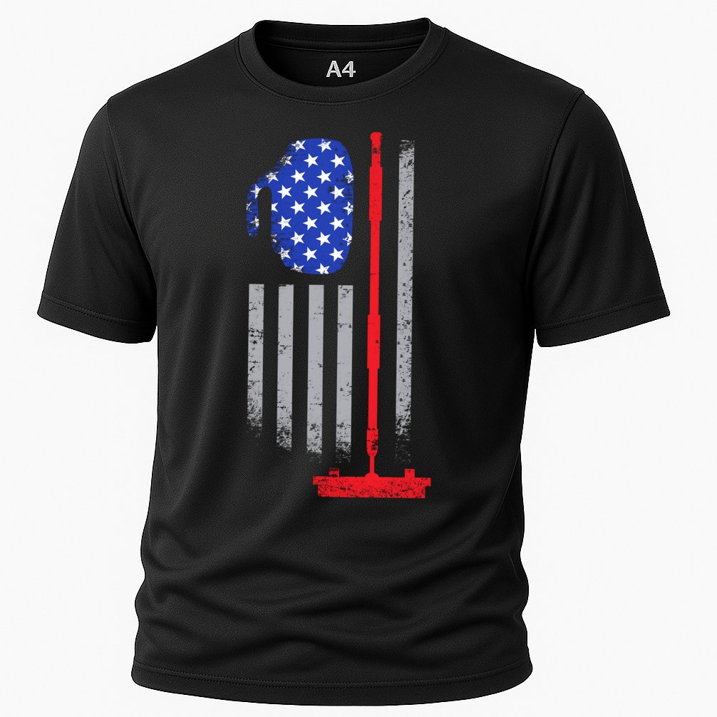 USA Curling Flag Performance Shirt