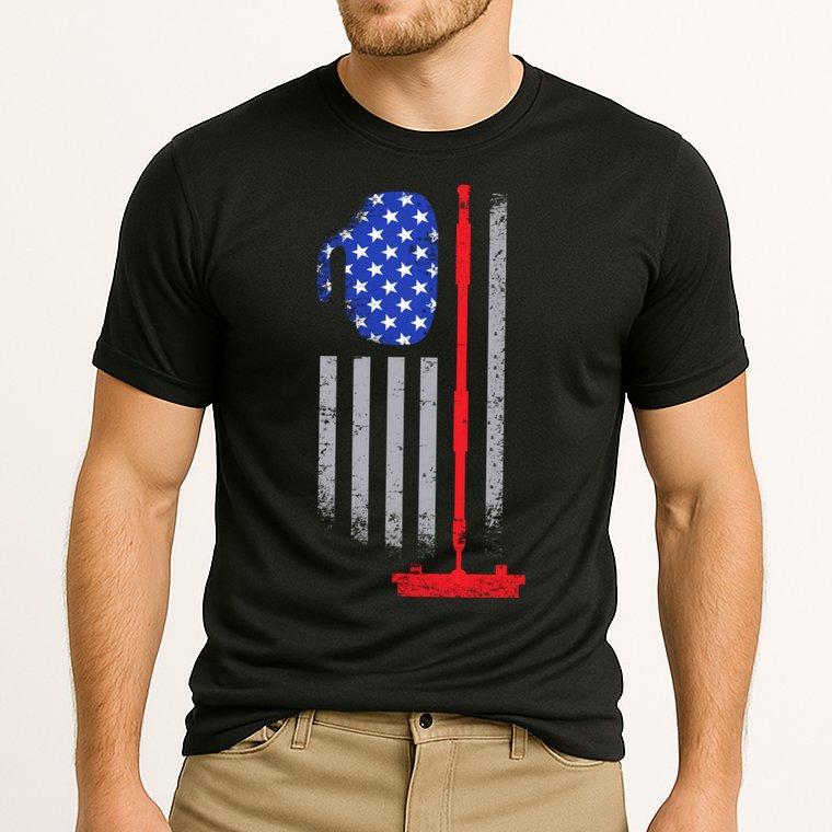 USA Curling Flag Performance Shirt