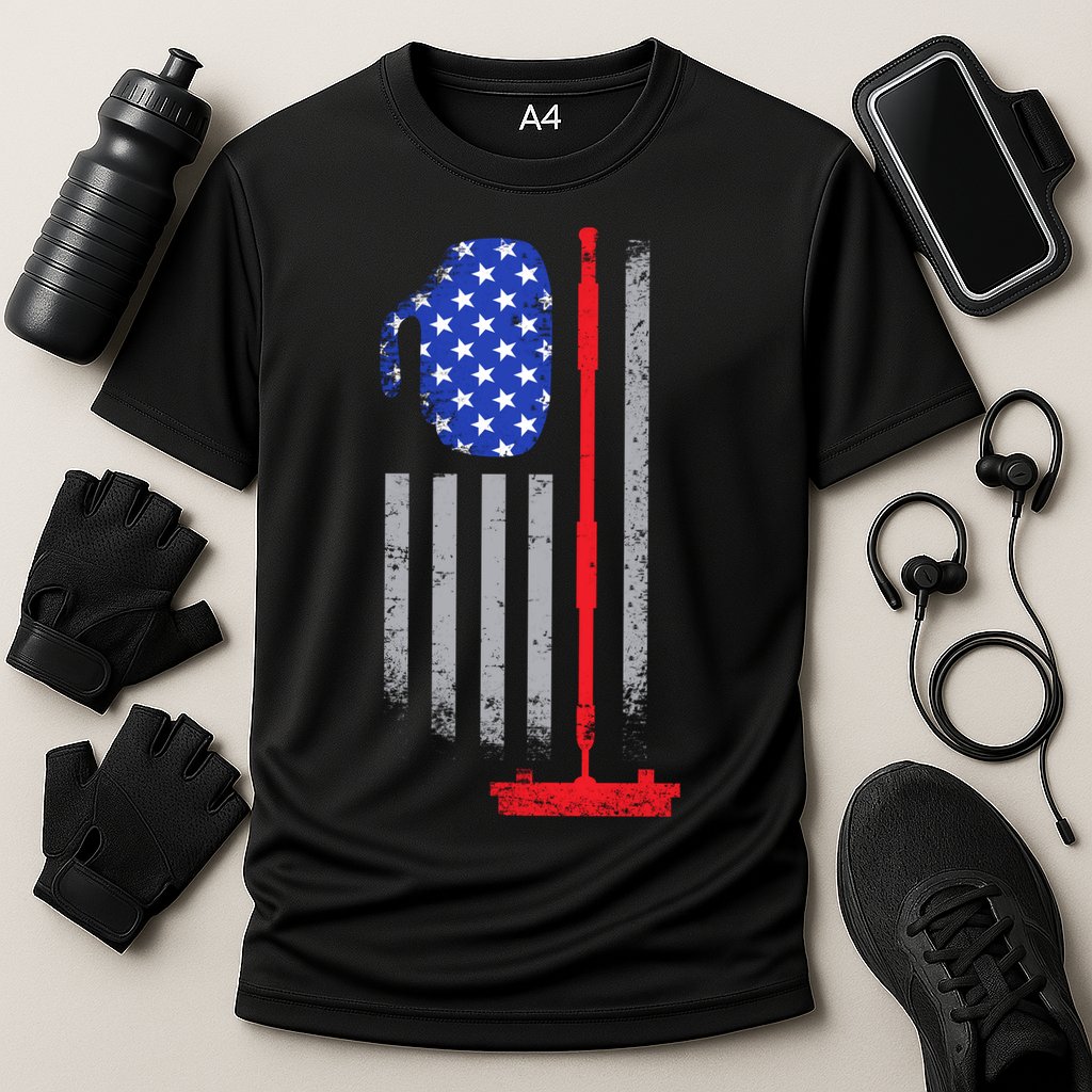 USA Curling Flag Performance Shirt