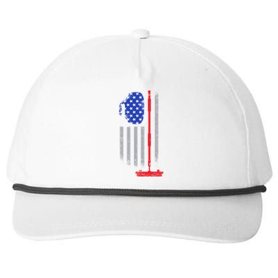 USA Curling Flag Snapback Five-Panel Rope Hat