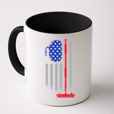 USA Curling Flag Mug