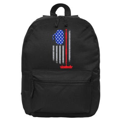 USA Curling Flag 16 in Basic Backpack