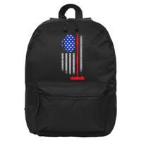 USA Curling Flag 16 in Basic Backpack