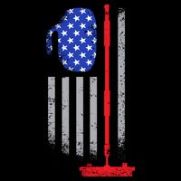 USA Curling Flag 16 in Basic Backpack