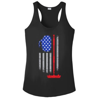 USA Curling Flag Ladies PosiCharge Competitor Racerback Tank