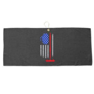 USA Curling Flag Large Microfiber Waffle Golf Towel