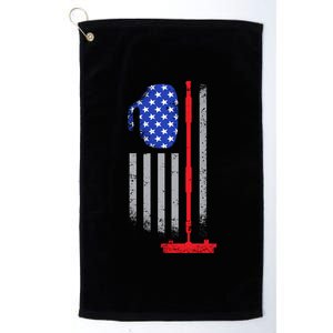 USA Curling Flag Platinum Collection Golf Towel