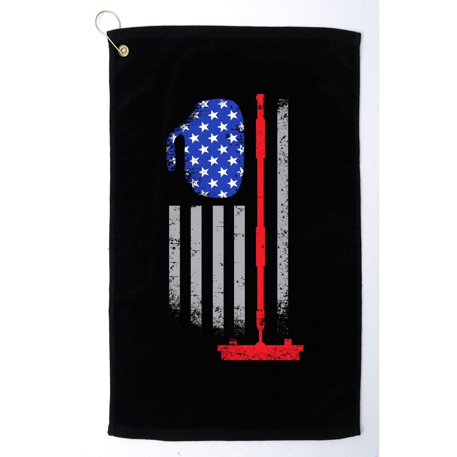 USA Curling Flag Golf Towel