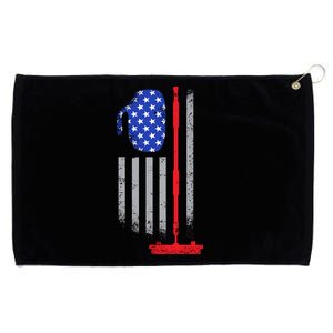 USA Curling Flag Grommeted Golf Towel