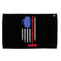 USA Curling Flag Grommeted Golf Towel