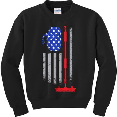 USA Curling Flag Kids Sweatshirt