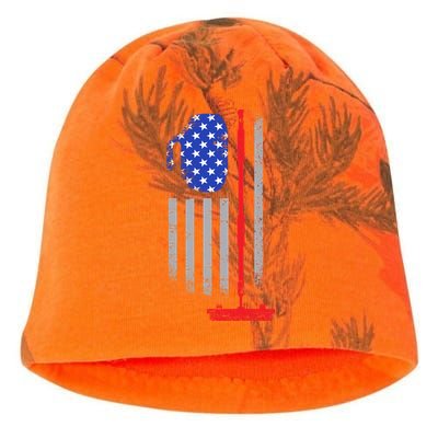 USA Curling Flag Kati - Camo Knit Beanie