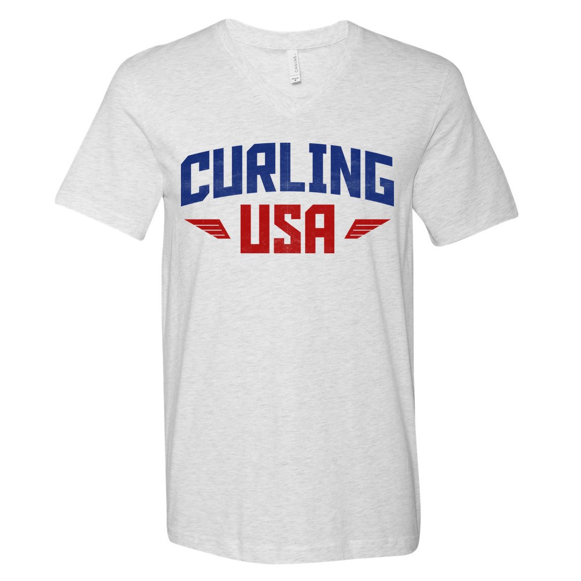 USA Curling Team V-Neck T-Shirt