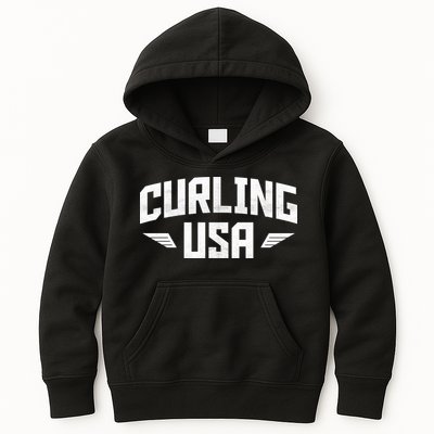 USA Curling Team Kids Hoodie