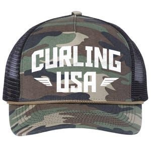 USA Curling Team Retro Rope Trucker Hat Cap