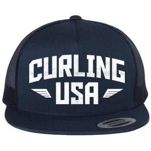 USA Curling Team Flat Bill Trucker Hat