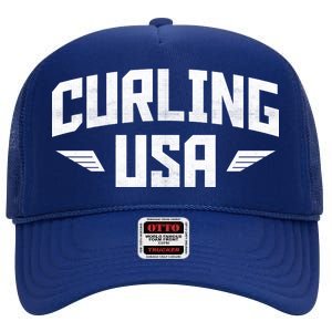 USA Curling Team High Crown Mesh Back Trucker Hat