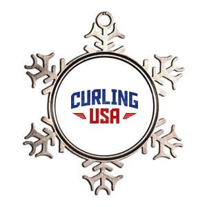 USA Curling Team Metallic Star Ornament