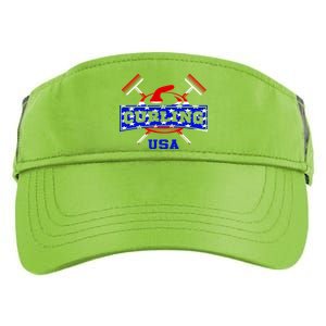 USA Curling Team Champs Winter Sports Games Adult Drive Performance Visor