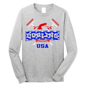 USA Curling Team Champs Winter Sports Games Long Sleeve Shirt