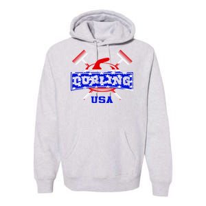 USA Curling Team Champs Winter Sports Games Premium Hoodie