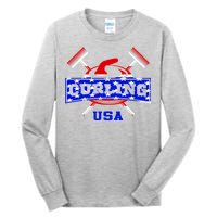 USA Curling Team Champs Winter Sports Games Tall Long Sleeve T-Shirt