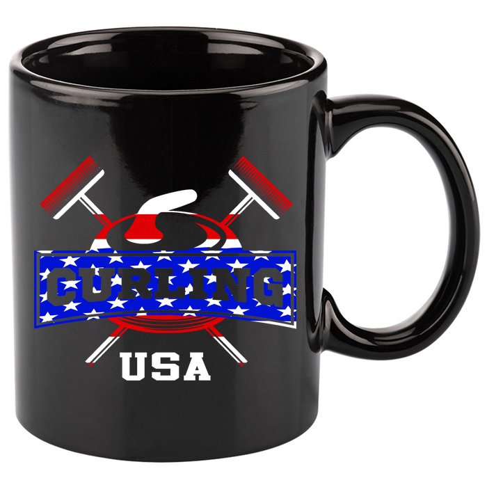 USA Curling Team Champs Winter Sports Games 11oz C Handle Ceramic Mug