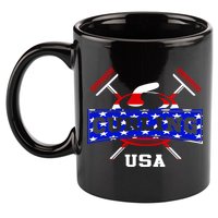 USA Curling Team Champs Winter Sports Games 11oz C Handle Ceramic Mug