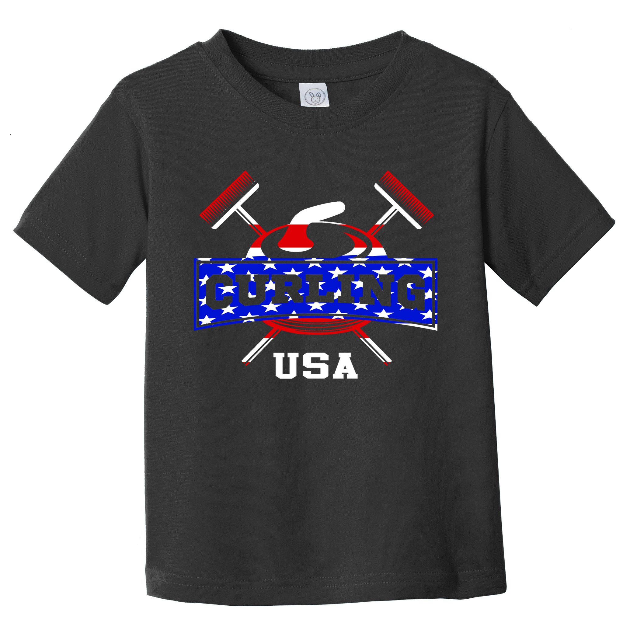USA Curling Team Champs Winter Sports Games Toddler T-Shirt