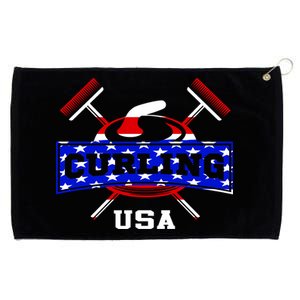 USA Curling Team Champs Winter Sports Games Grommeted Golf Towel