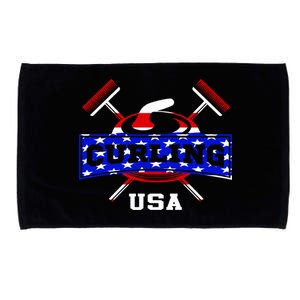 USA Curling Team Champs Winter Sports Games Microfiber Hand Towel