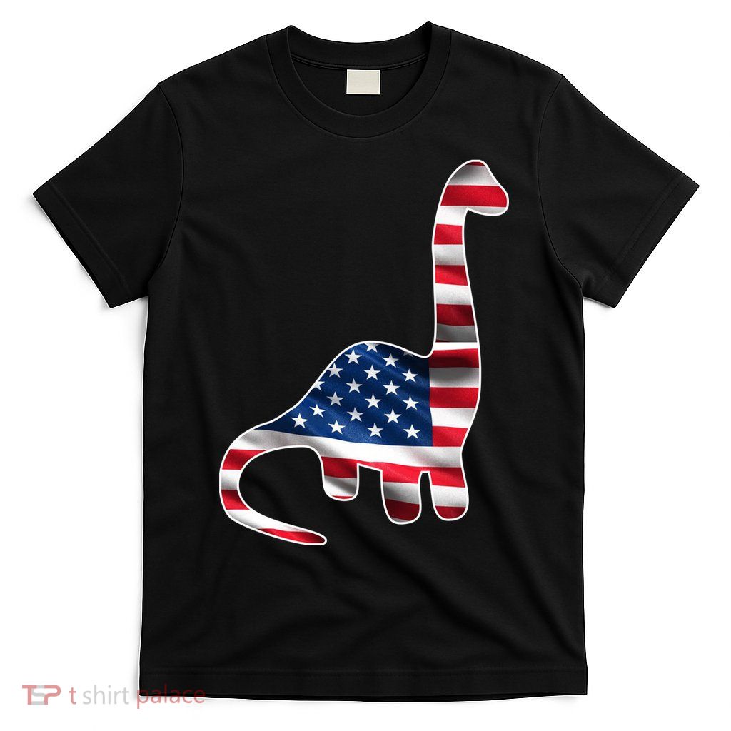 USA Dinosaur American Flag T-Shirt