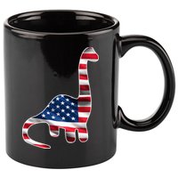 USA Dinosaur American Flag 11oz C Handle Ceramic Mug