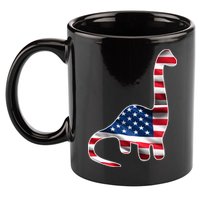 USA Dinosaur American Flag 11oz C Handle Ceramic Mug