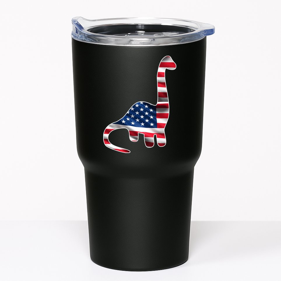 USA Dinosaur American Flag Tumbler