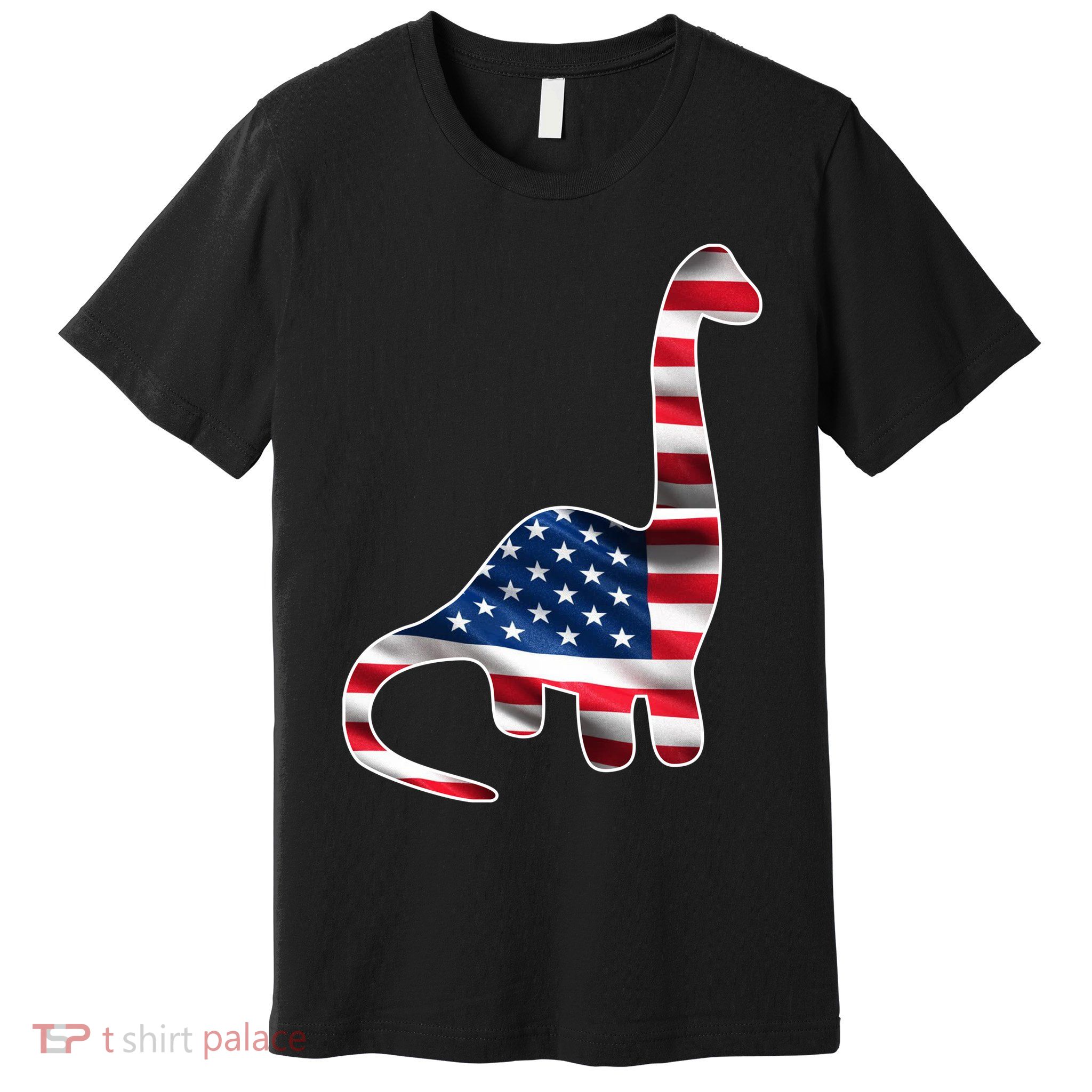 USA Dinosaur American Flag Premium T-Shirt