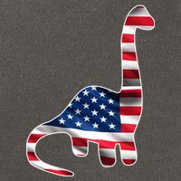 USA Dinosaur American Flag Cotton Canvas Backpack